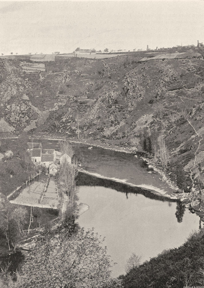 INDRE. Bords de la Creuse- Le Pin 1905 old antique vintage print picture